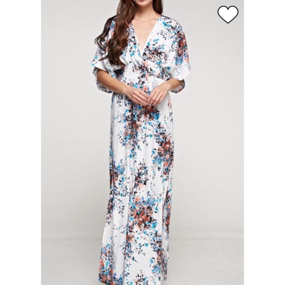 LOVESTITCH Floral Kimono maxi dress